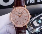 Swiss 9015 Repica Piaget Altiplano All Rose Gold Diamond Dial Watch 40mm
